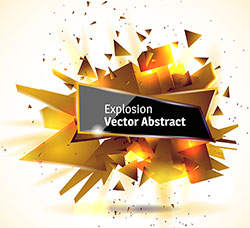 抽象闪耀的矢量3D爆破素材(第二套)：Explosion Vector Abstract vol.2